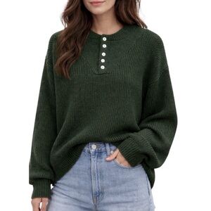 Cabela’s Green Thick Chunky Cotton Sweater
